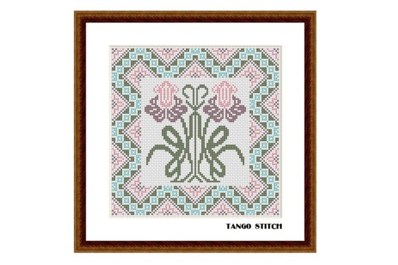 Art Nouveau Pink Flower Easy Embroidery: A Designer Review