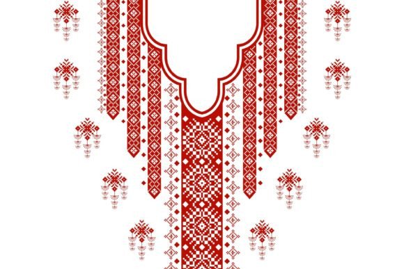 Beautiful Boho Neckline Embroidery