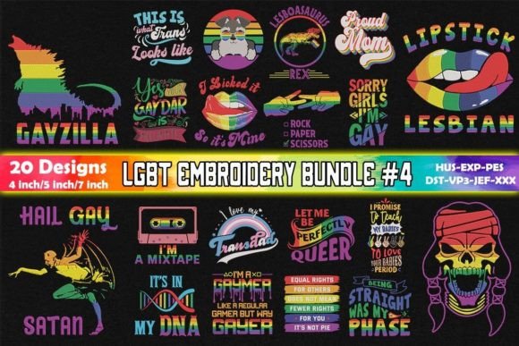 Evaluating LGBTQ Embroidery Bundle 4 for Boutique Sweatshirts