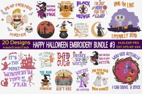 Happy Halloween Embroidery Bundle 3: Boutique Design Review