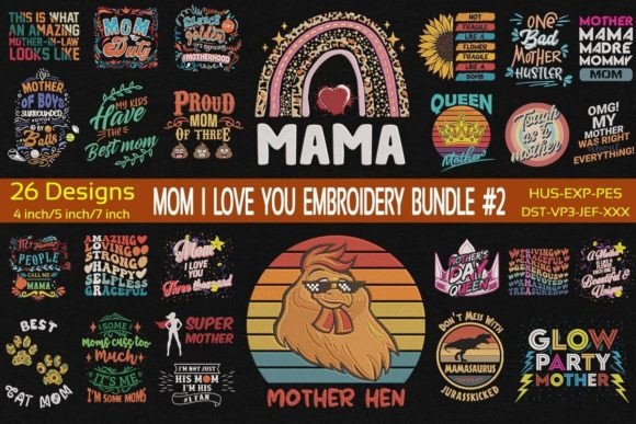 I Love You Mom Embroidery Bundle 2: A Designer’s Review