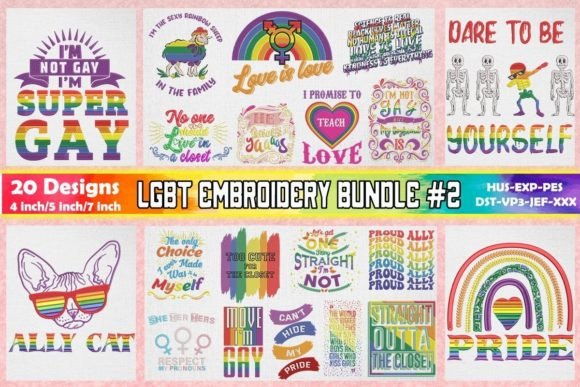 LGBTQ Embroidery Bundle 2