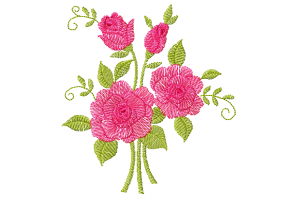 Rosa Dora: A Boutique-Ready Rose Embroidery Design