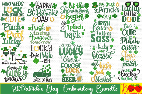 St Patrick s Day Embroidery Bundle