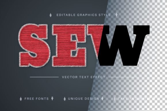 Thread Embroidery Editable Text Effect: Craft Fair Review